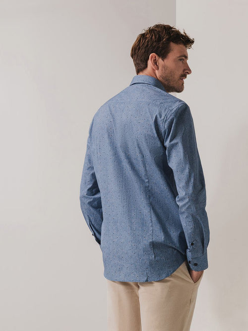 State of Art overhemd print blauw | Regular-fit