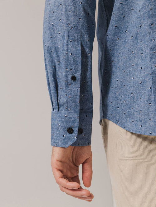 State of Art overhemd print blauw | Regular-fit