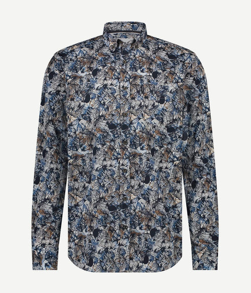 State of Art overhemd print multicolour blauw | Regular-fit