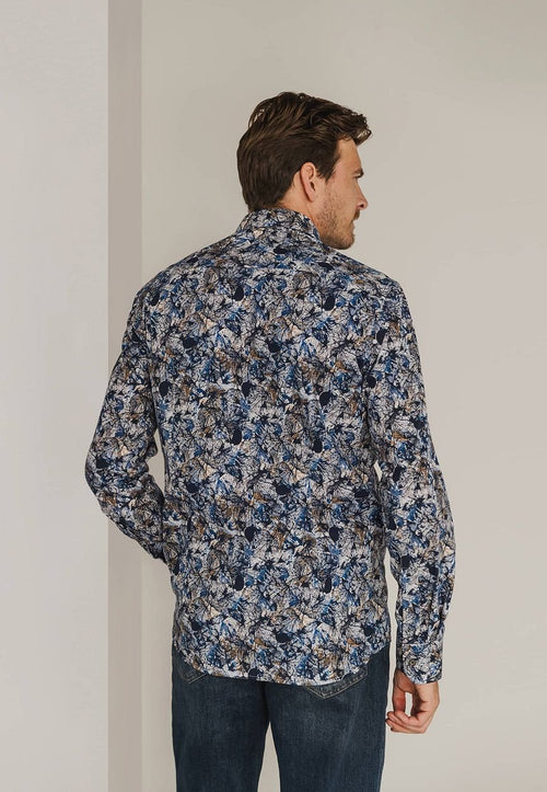 State of Art overhemd print multicolour blauw | Regular-fit