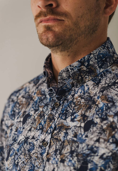State of Art overhemd print multicolour blauw | Regular-fit