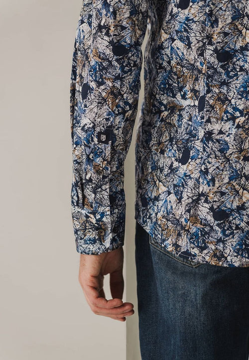State of Art overhemd print multicolour blauw | Regular-fit