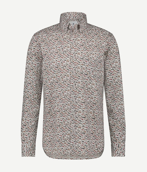 State of Art overhemd print rood | Regular-fit