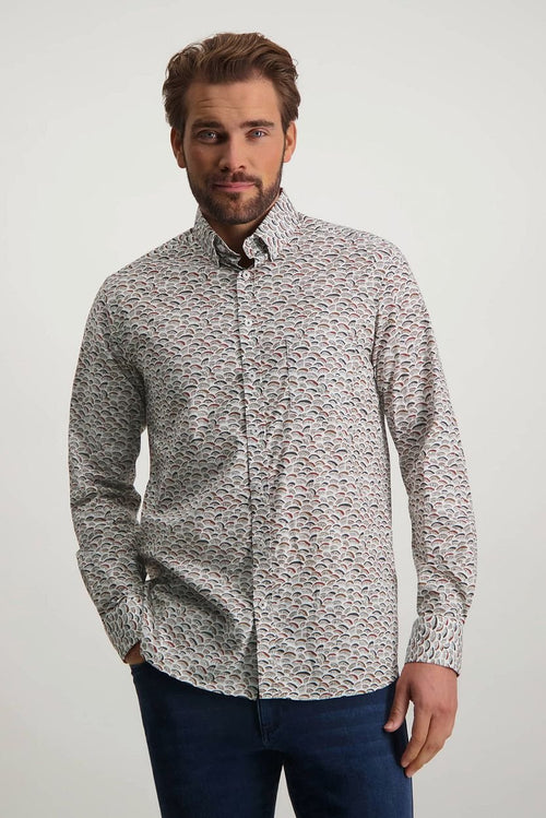 State of Art overhemd print rood | Regular-fit