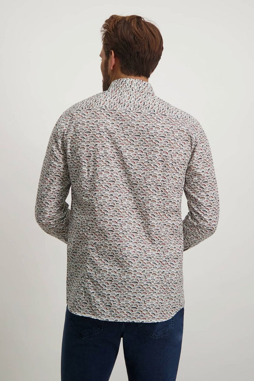 State of Art overhemd print rood | Regular-fit