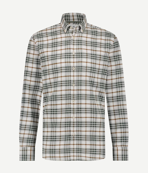 State of Art overhemd ruiten greige | Regular-fit