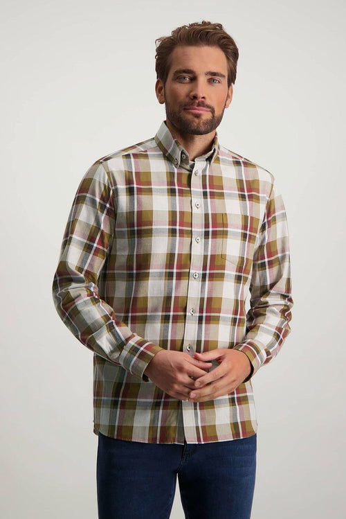 State of Art overhemd ruiten rood | Regular-fit