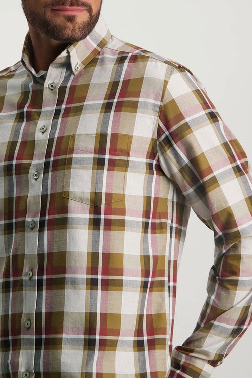 State of Art overhemd ruiten rood | Regular-fit