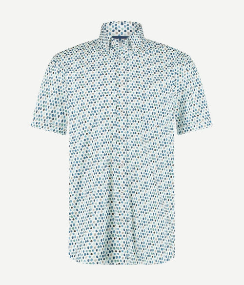 State of Art overhemd shortsleeve print blauw | Regular-fit