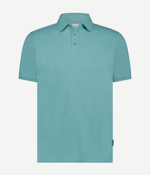State of Art piqué polo azuurblauw