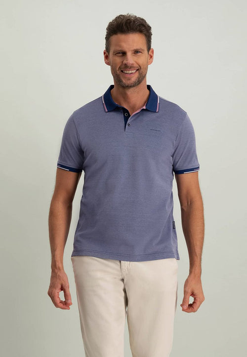 State of Art pique polo kobaltblauw
