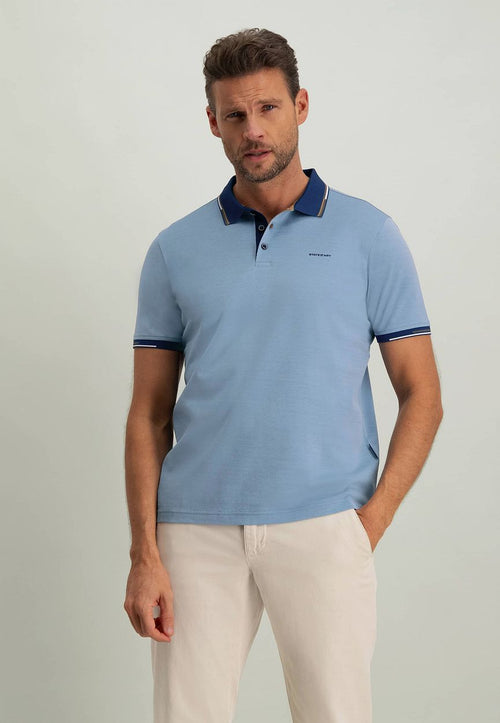 State of Art pique polo lichtblauw