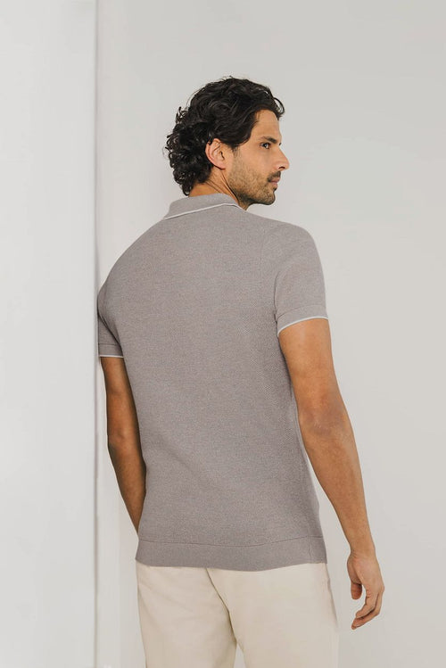 State of Art pique polo lichtbruin