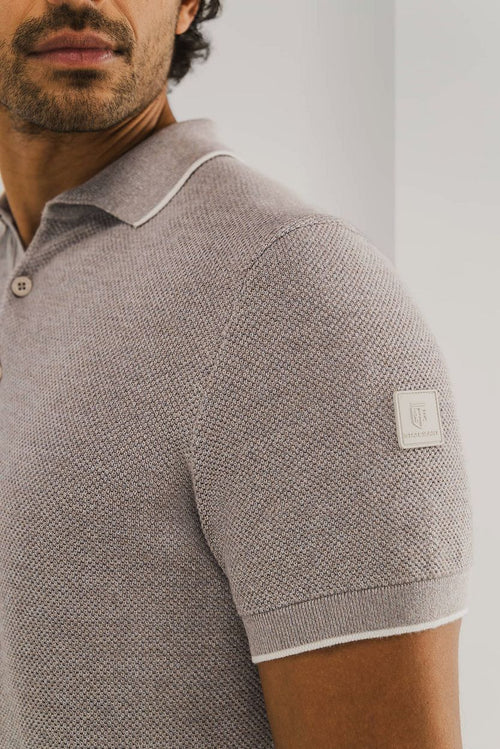 State of Art pique polo lichtbruin