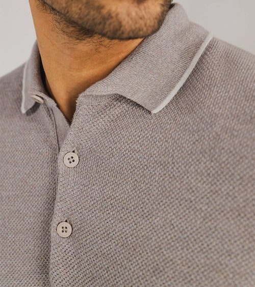 State of Art pique polo lichtbruin