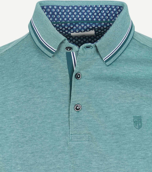 State of Art pique polo mintblauw