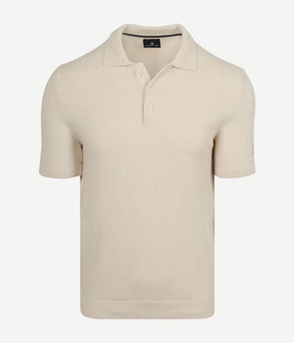 Polo knitted bouclé ecru
