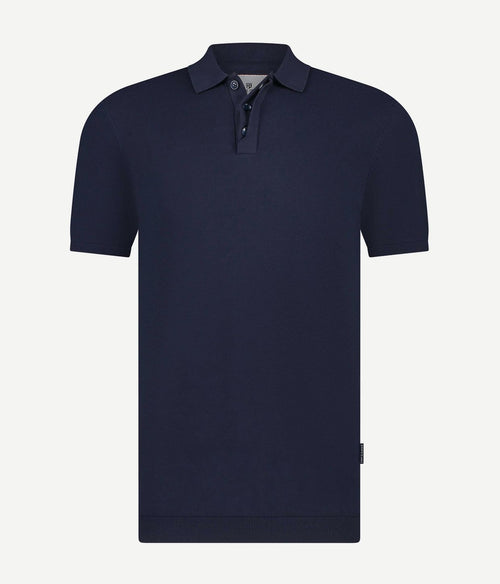 State of Art polo knitted donkerblauw