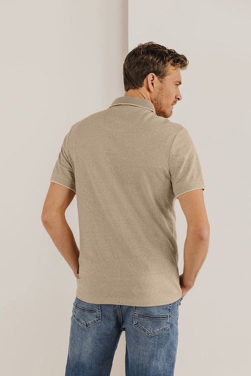 State of Art polo Oxford placketdetail beige