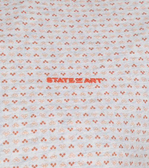 State of Art polo print grijs rood