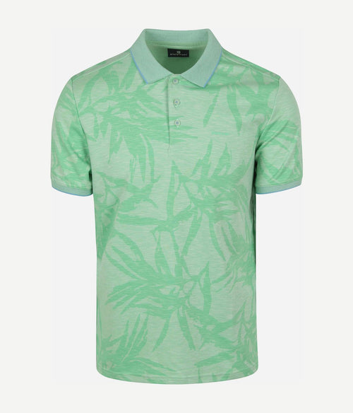 State of Art poloshirt faded leaf groen