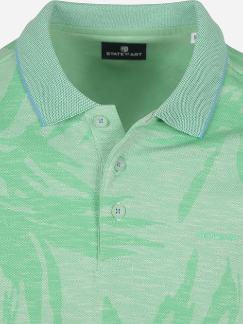 State of Art poloshirt faded leaf groen