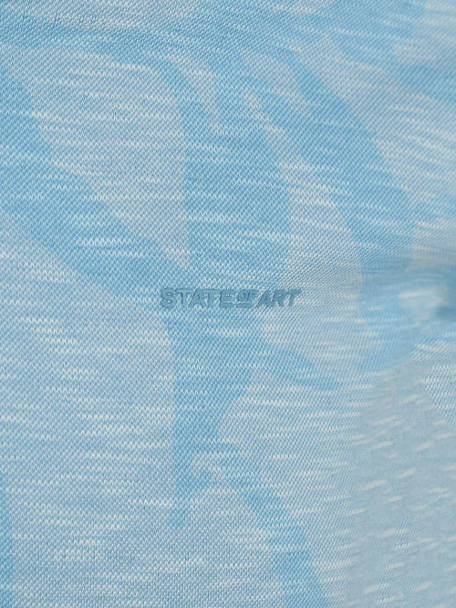 State of Art poloshirt faded leaf lichtblauw