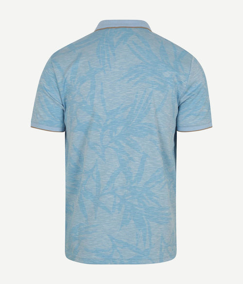State of Art poloshirt faded leaf lichtblauw