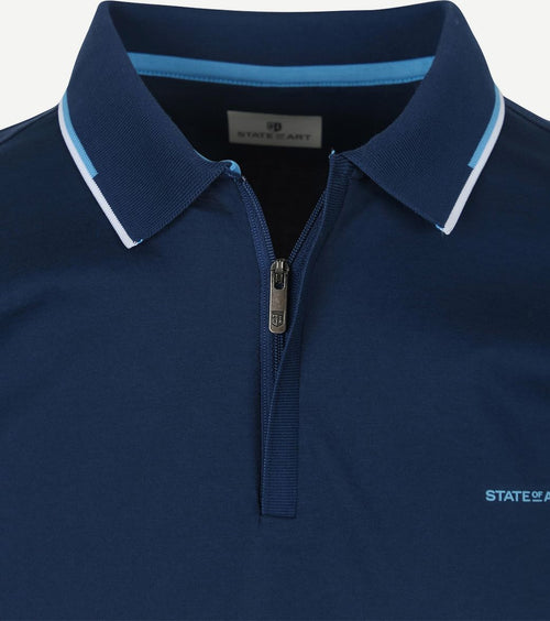 State of Art poloshirt jersey donkerblauw