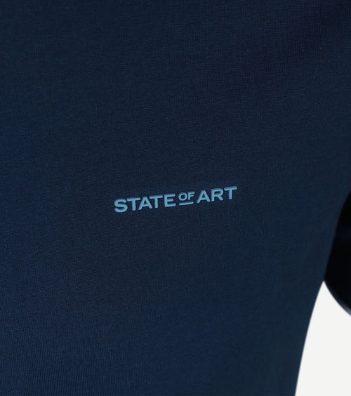 State of Art poloshirt jersey donkerblauw