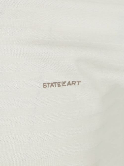 State of Art poloshirt jersey structured stripe wit
