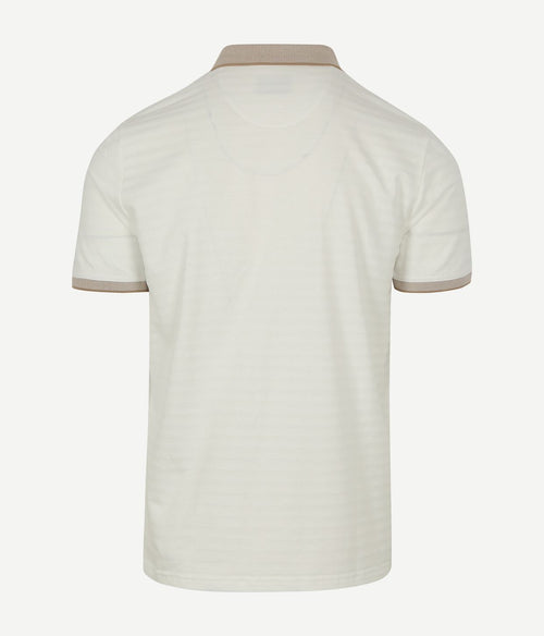 State of Art poloshirt jersey structured stripe wit