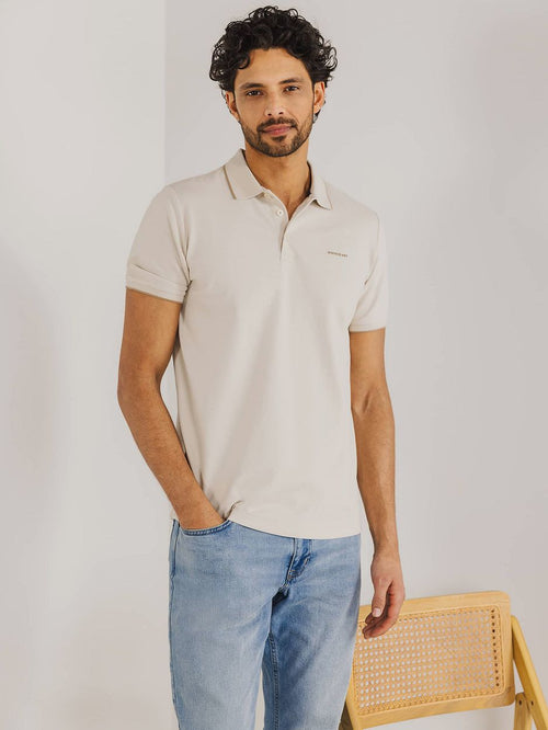 State of Art poloshirt piqué greige