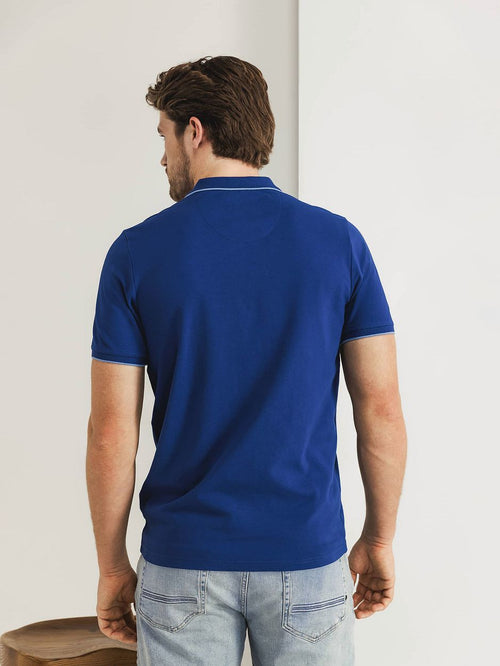 State of Art poloshirt piqué kobaltblauw