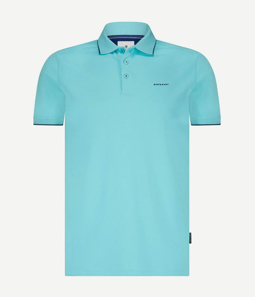 State of Art poloshirt piqué lichtblauw