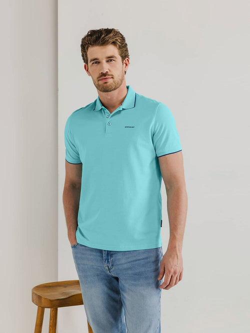 State of Art poloshirt piqué lichtblauw