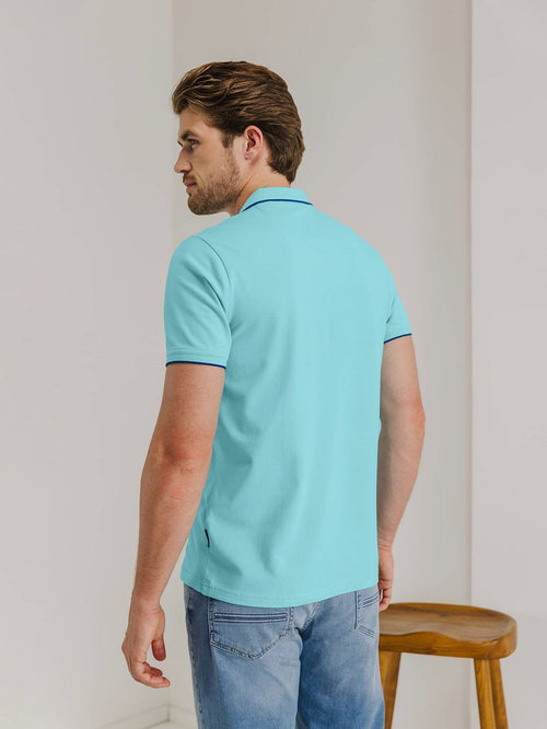 State of Art poloshirt piqué lichtblauw