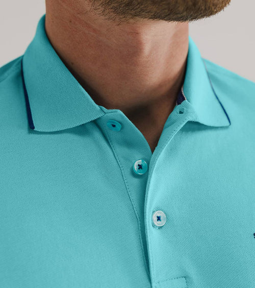 State of Art poloshirt piqué lichtblauw