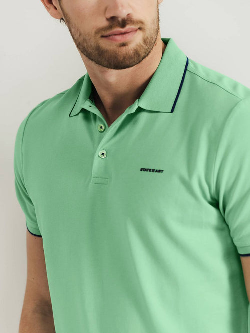 State of Art poloshirt piqué lichtgroen