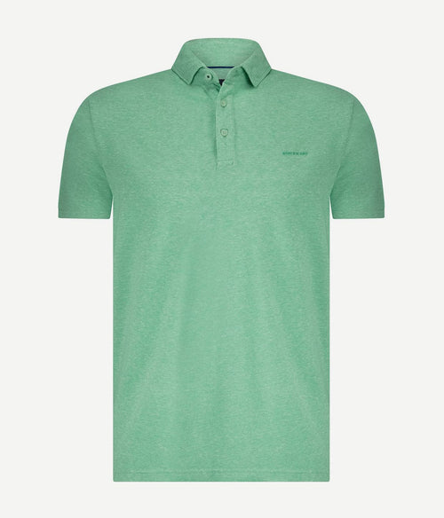 State of Art poloshirt piqué melange groen