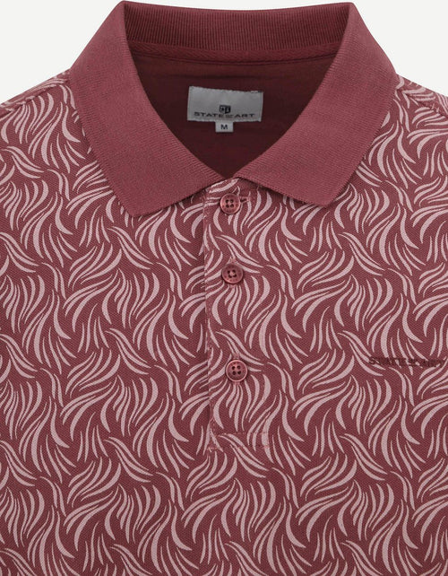 State of Art poloshirt print roze | Regular-fit