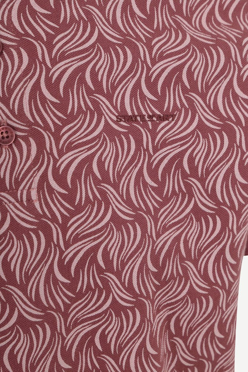 State of Art poloshirt print roze | Regular-fit
