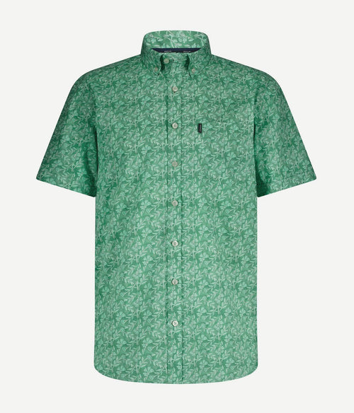 State of Art short sleeve overhemd leafs groen | Regular-fit