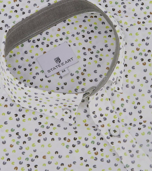 State of Art short sleeve overhemd print groen | Regular-fit