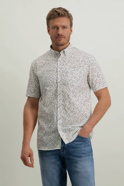 State of Art short sleeve overhemd print groen | Regular-fit