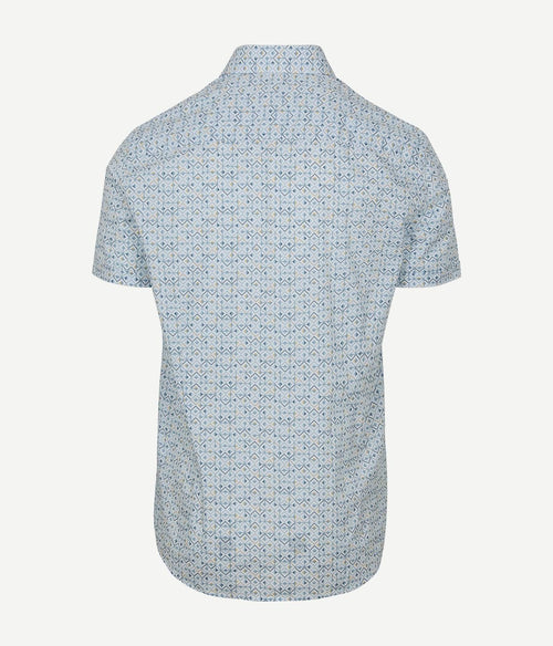 State of Art short sleeve overhemd print lichtblauw | Regular-fit