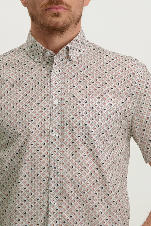State of Art short sleeve overhemd print roze | Regular-fit