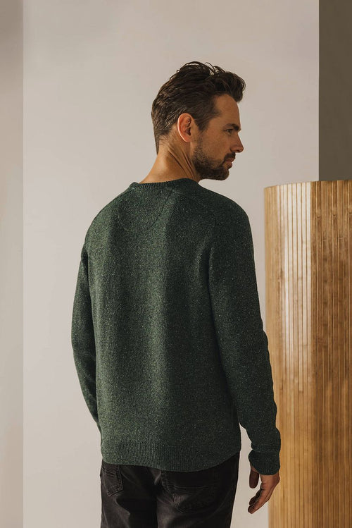 State of Art trui donegal melange donkergroen | Regular-fit