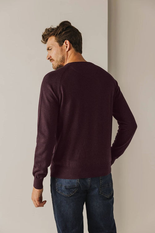 State of Art trui structure contrast bordeaux | Regular-fit