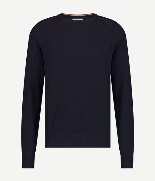 State of Art trui structure contrast donkerblauw | Regular-fit